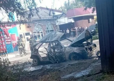 В Бердянске взорвался автомобиль