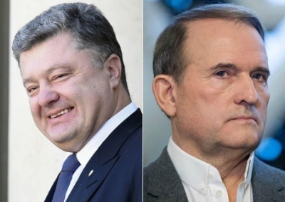 В отличие от Порошенко, Медведчук явился на допрос в СБУ